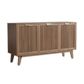 **Technische titel in het Nederlands: Moderne houten dressoir met verticale ribbelstructuur**